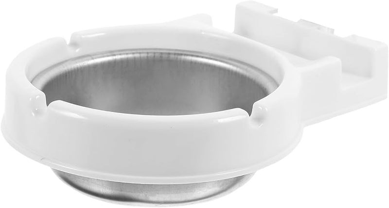 حاوية سجائر من الفولاذ المقاوم للصدأ مثبتة على الحائط مع غطاء للاستخدام المنزلي والتجاري باللون الأبيض - Image 1